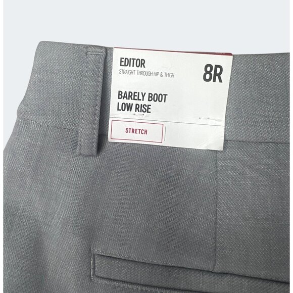 Express Editor Barely Boot Low Rise Stretch Pants Womens Size 8R Gray Blend - Picture 11 of 16